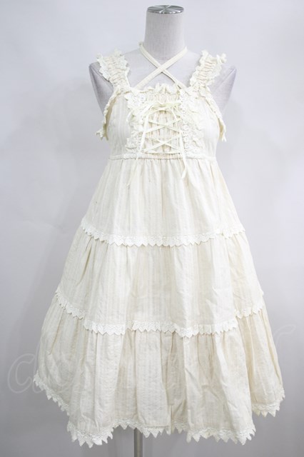 BABY からみ3段ティアード JSK サックス(カチューシャ付) BABYからみ3