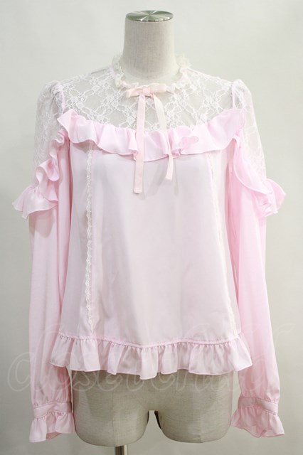 Angelic Pretty / Lacy Frillブラウス Free ピンク H-24-05-07-1056-AP-BL-NS-ZH