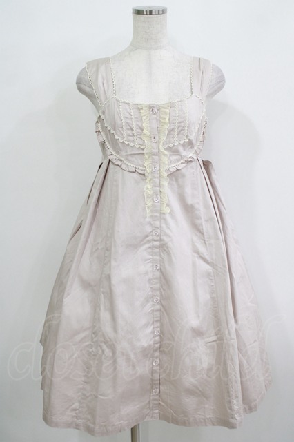 Emily Temple cute / ビンテージワッシャーノースリーブワンピース ピンクベージュ H-25-11-26-014-ET-OP-KB-ZH