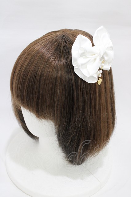 Angelic Pretty / Etudeリボンバレッタ オフ H-26-03-09-010-AP-AC-NS-ZH