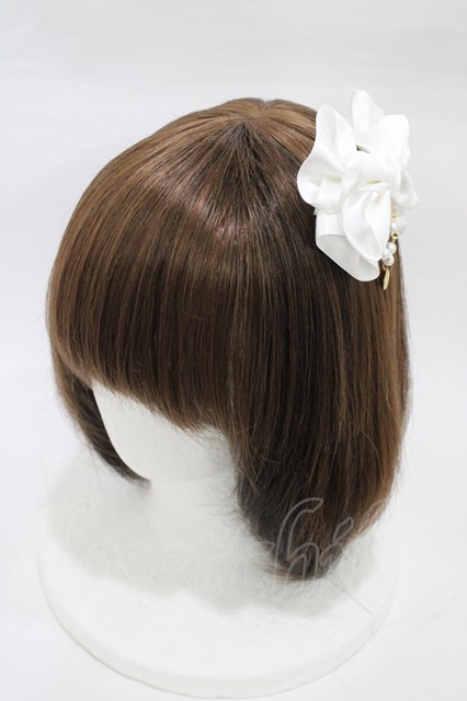 Angelic Pretty / Etudeリボンバレッタ オフ H-26-03-09-013-AP-AC-NS-ZH