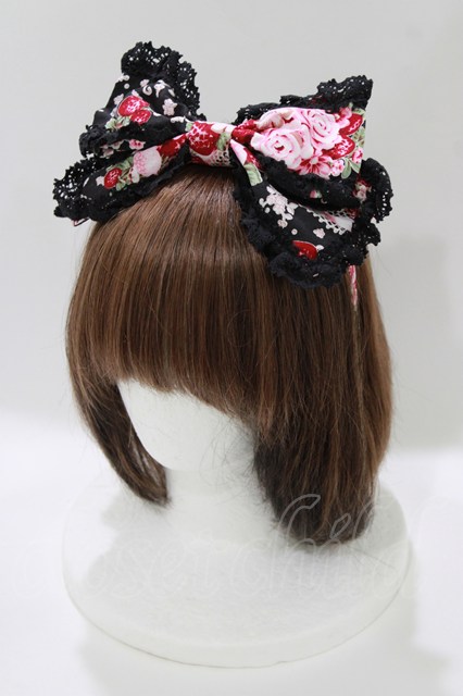 BABY,THE STARS SHINE BRIGHT / シュガーブーケ〜永遠の乙女の憧れ〜柄カチューシャ ブラック H-26-03-13-1070-BA-AC-NS-ZH