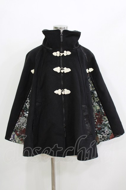 Qutie Frash / ポンチョコート ブラック H-26-03-14-1014-QU-JA-KB-ZH