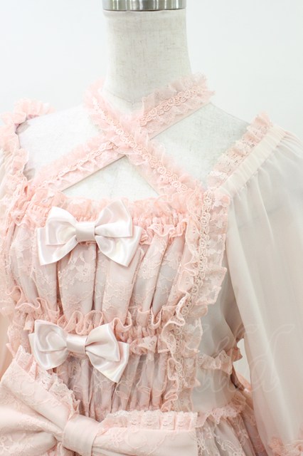 メタモルフォーゼ 追憶の姫君ドレス　ロリータドレス ピンク metamorphose / 【プラスサイズ】追憶の姫君ドレス プラスサイズ