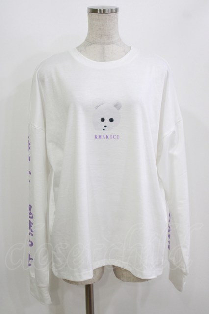 ACDC RAG / くまきちロングスリーブTシャツ 白 H-26-08-13-082-PU-TO-KB-ZH [2100030000058943-H-26-08-13-082-PU-TO-KB-ZH]