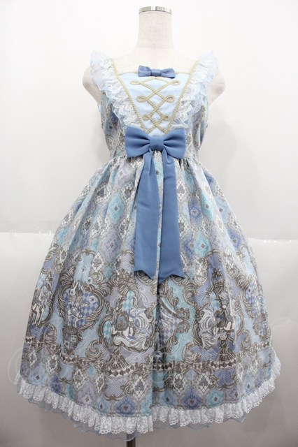 Angelic Pretty / アレルキナーダ切替ジャンパースカート サックス I-25-07-06-036-AP-OP-HD-ZI