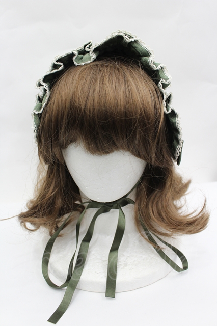 metamorphose / レースアップフリルヘッドドレス カーキ I-26-05-18