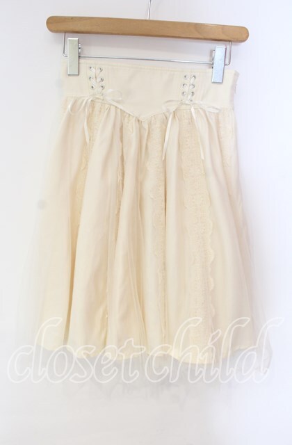 Secret Honey / レースチュールスカート アイボリー O-25-10-28-044-CA-SK-IG-OS