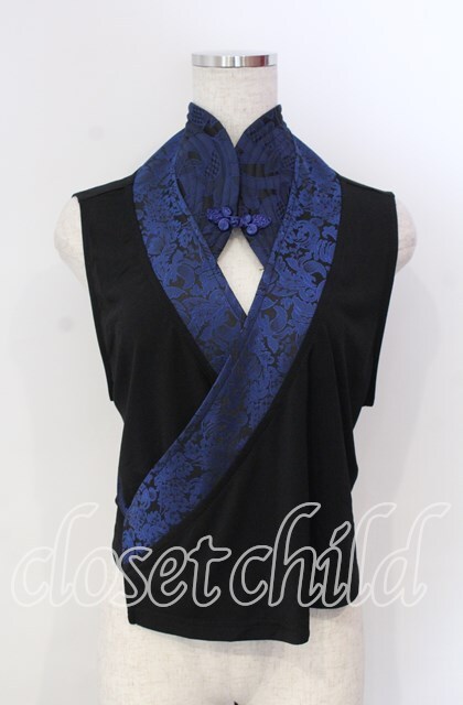 Qutie Frash / 着物カシュクールインナー ブルー O-25-11-28-053-QU-TO-OW-OS