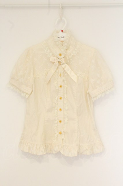 Angelic Pretty - Romantic ビスチェ風半袖ブラウス Angelic Pretty / Romantic ビスチェ風半袖ブラウス アイボリー O-26