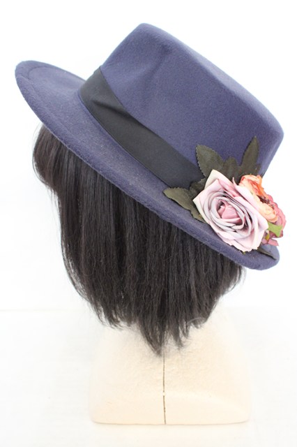 axes femme / フラワーブーケカンカン帽 57cm ネイビー O-26-07-22-029