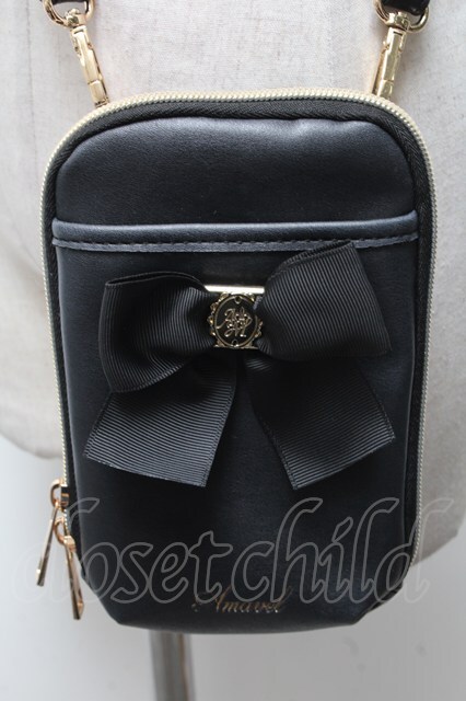 Amavel / ノWrapping Chocolatミニポシェット  黒 S-25-04-14-020-CA-SH-HR-ZS