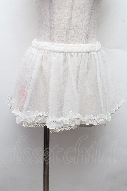 BABY,THE STARS SHINE BRIGHT / Papillonnage en eclats ペプラム 生成りｘゴールド S-26-03-17-046-BA-ZA-SA-ZS