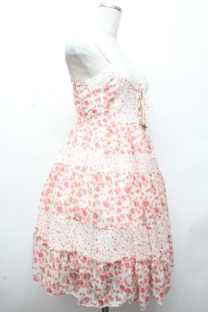 LIZ LISA / 花柄シフォンキャミワンピース ピンク S-26-04-20-032-LO 