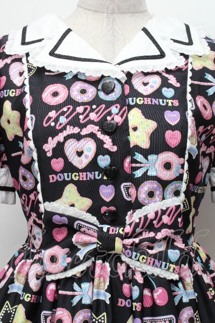 Angelic Pretty / Toy's Donut Dinerワンピース クロ S-26-04-20-024