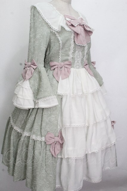 axes femme kawaii / メアリー姫袖ドレス M ミント S-26-04-25-1028-AX