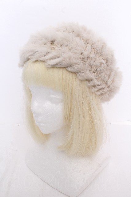 axes femme / ラビットファーベレー帽 オフ S-26-09-25-002-AX-AC-AS