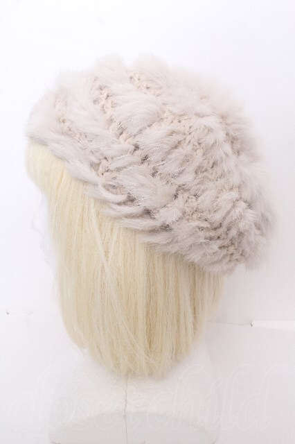 axes femme / ラビットファーベレー帽 オフ S-26-09-25-002-AX-AC-AS