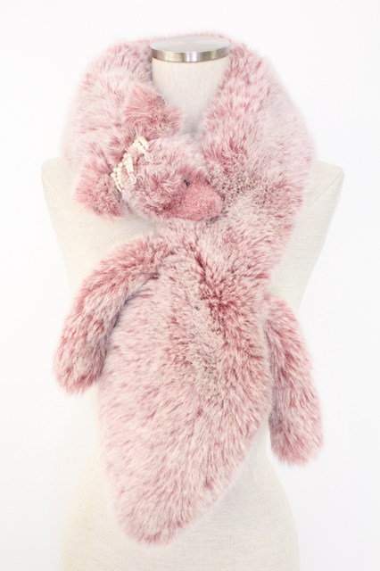 Emily Temple cute / フォックスマフラー ピンク T-25-11-28-032-ET-ZA-SA-ZT