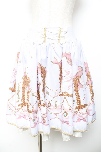 axes femme kawaii / ジュエリースターズスカート M ラベンダー Y-25-11-30-235-AX-SK-SZ-ZY