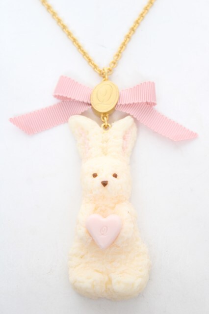 Q-pot. / ミルクなうさぎクッキーネックレス ミルク Y-26-03-12-009-QP-AC-SZ-ZI