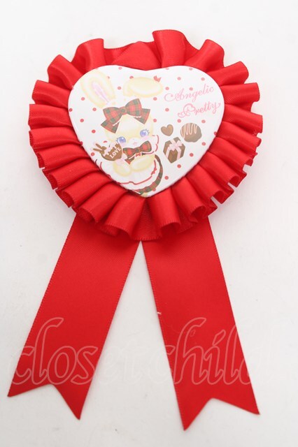 Angelic Pretty / Heartfulリリカルバニーロゼッタブローチ レッド Y-26-03-12-027-AP-ZA-SZ-ZS
