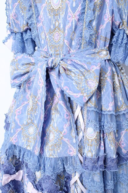 Angelic Pretty / Romantic Jewelry Dress ブルー Y-26-06-22-250-AP