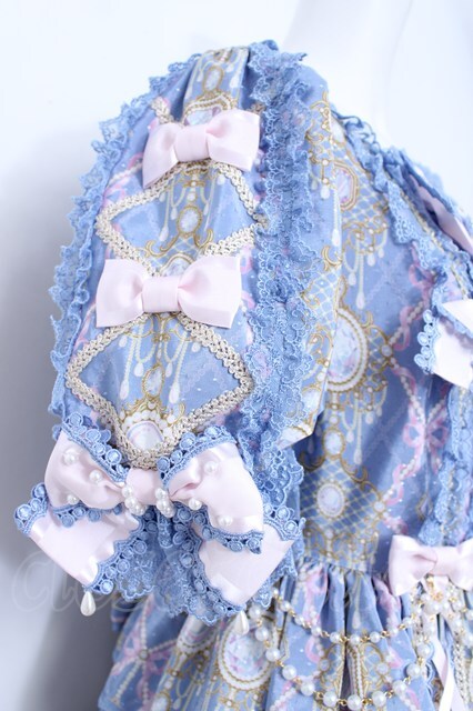 Angelic Pretty / Romantic Jewelry Dress ブルー Y-26-06-22-250-AP