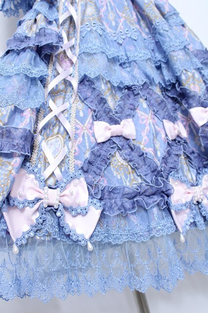 Angelic Pretty / Romantic Jewelry Dress ブルー Y-26-06-22-250-AP