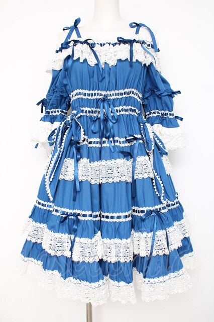 BABY,THE STARS SHINE BRIGHT / Confiture Ribbonワンピース ブルー Y