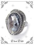 画像1: 【新品】ストーンリング・黒(Ring・Black) RG_178_B128 (1)