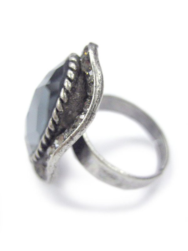 画像2: 【新品】ストーンリング・黒(Ring・Black) RG_178_B128 (2)