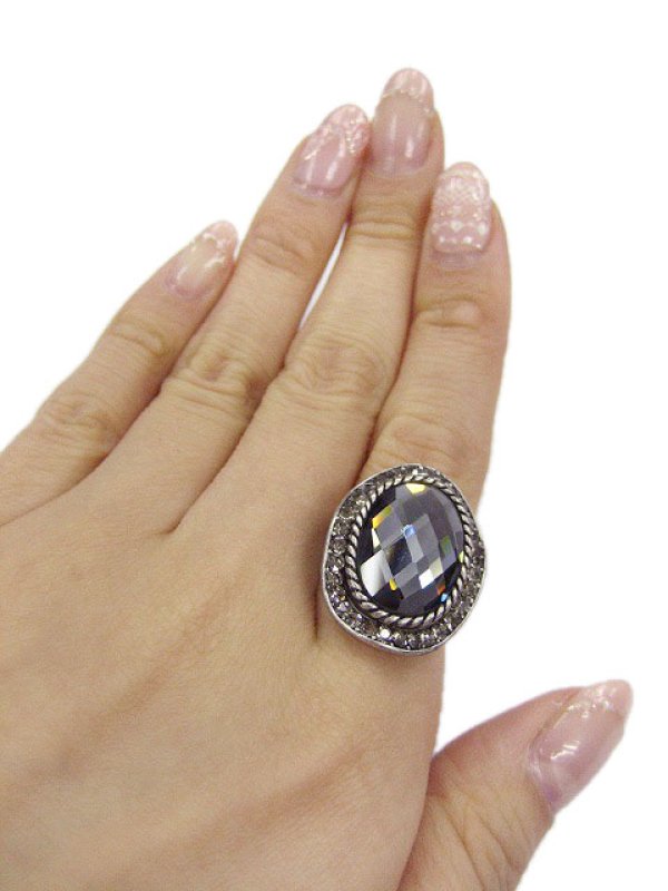 画像7: 【新品】ストーンリング・黒(Ring・Black) RG_178_B128【通信販売専用商品】 (7)