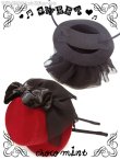 画像2: 【新品】リボンフリルハットカチューシャ headband（レッドxブラック） HA_288_B140 (2)