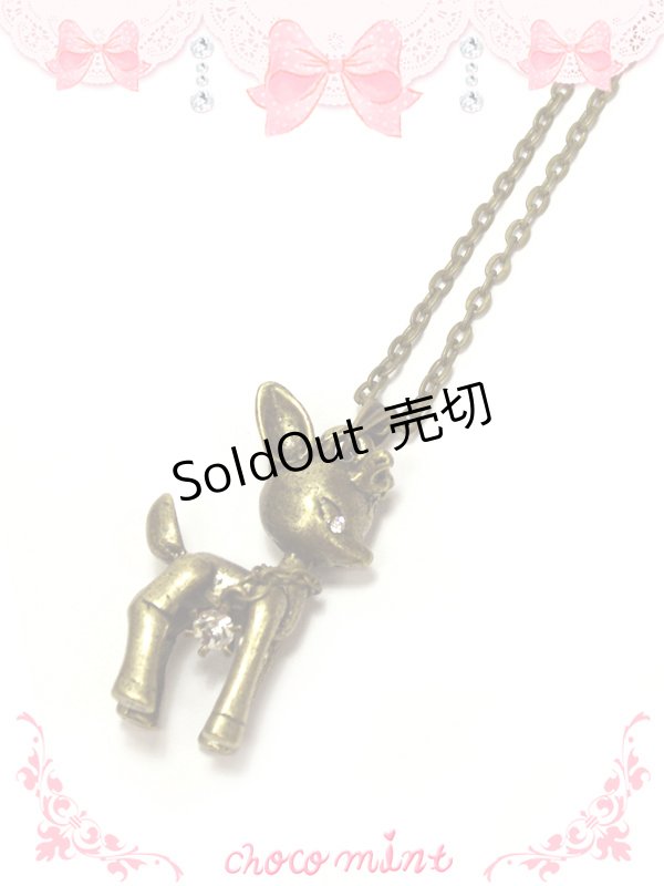画像1: 【新品】アンティークバンビちゃんネックレス necklace NE_110_B129【通信販売専用商品】 (1)