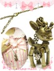 画像3: 【新品】アンティークバンビちゃんネックレス necklace NE_110_B129 (3)