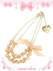 画像1: 【新品】 リボンパールネックレス（ピンク） NE_138_B142 (1)