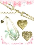 画像2: 【新品】 リボンパールネックレス（ミント） NE_137_B142 (2)