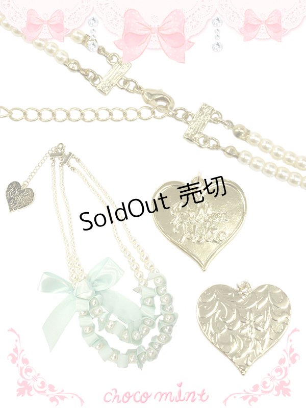 画像2: 【新品】 リボンパールネックレス（ミント） NE_137_B142【通信販売専用商品】 (2)