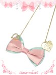 画像1: 【新品】キラキラ☆ハートリボンネックレス (リボン＆ハートネックレス) NE_136_B141 (1)