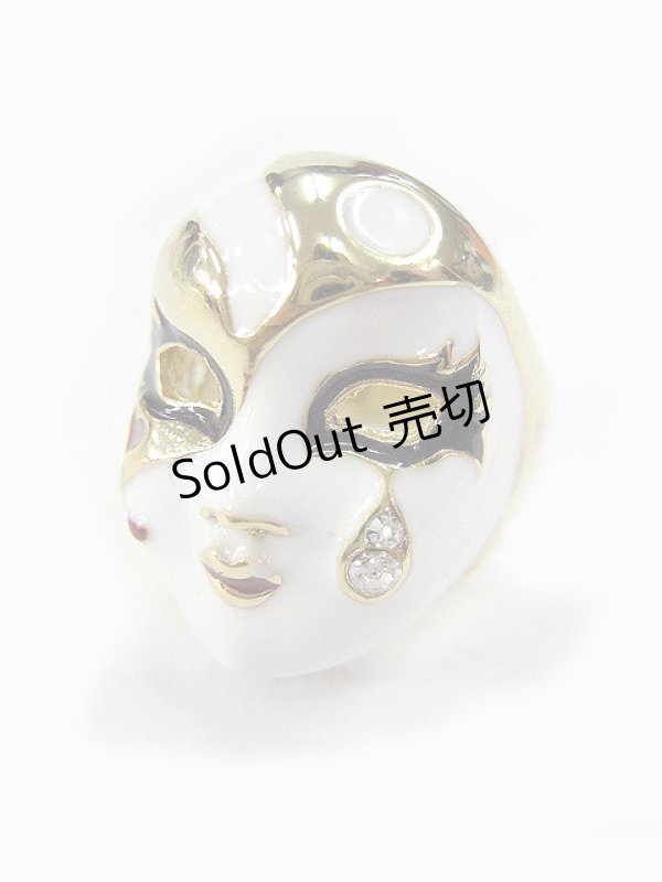 画像1: 【新品】 ヴェネチアンマスケラリング (ホワイト×ゴールド) RG_119_B84【通信販売専用商品】 (1)