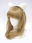 画像1: 【新品】 ねこみみカチューシャ (ホワイト×ブラック) -ha-klt-ha-k-131207-NE.L.AC.660.T_B147 (1)