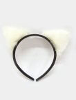 画像2: 【新品】 ねこみみカチューシャ (ホワイト×ブラック) -ha-klt-ha-k-131207-NE.L.AC.660.T_B147 (2)