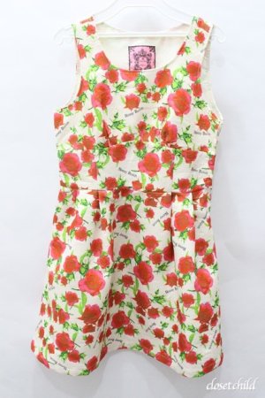 画像: Honey Bunch(買取対象外)  / 薔薇総柄ジャガードワンピース O-20-07-21-036-LO-OP-L-YM-ZT085