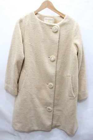 画像: 【SALE】【40%OFF】Franche Lippee / プードルファーノーカラーコート O-20-12-28-185-LO-CO-YM-ZT-C001