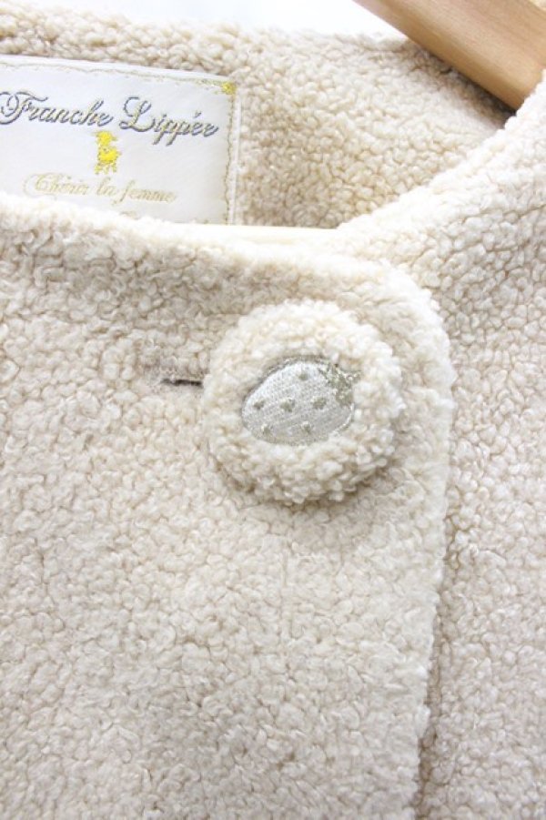 画像2: Franche Lippee / プードルファーノーカラーコート O-20-12-28-185-LO-CO-YM-ZT-C001 (2)