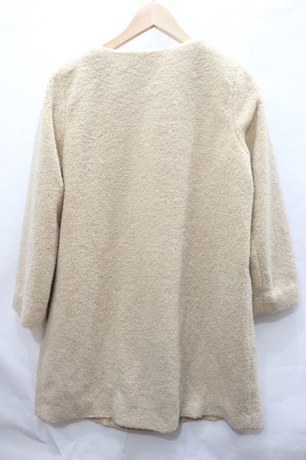 画像3: 【SALE】【40%OFF】Franche Lippee / プードルファーノーカラーコート O-20-12-28-185-LO-CO-YM-ZT-C001 (3)