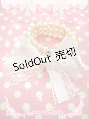 画像: 【新品】リボンパールブレス　（ピンク） BR_043_B131【通信販売専用商品】