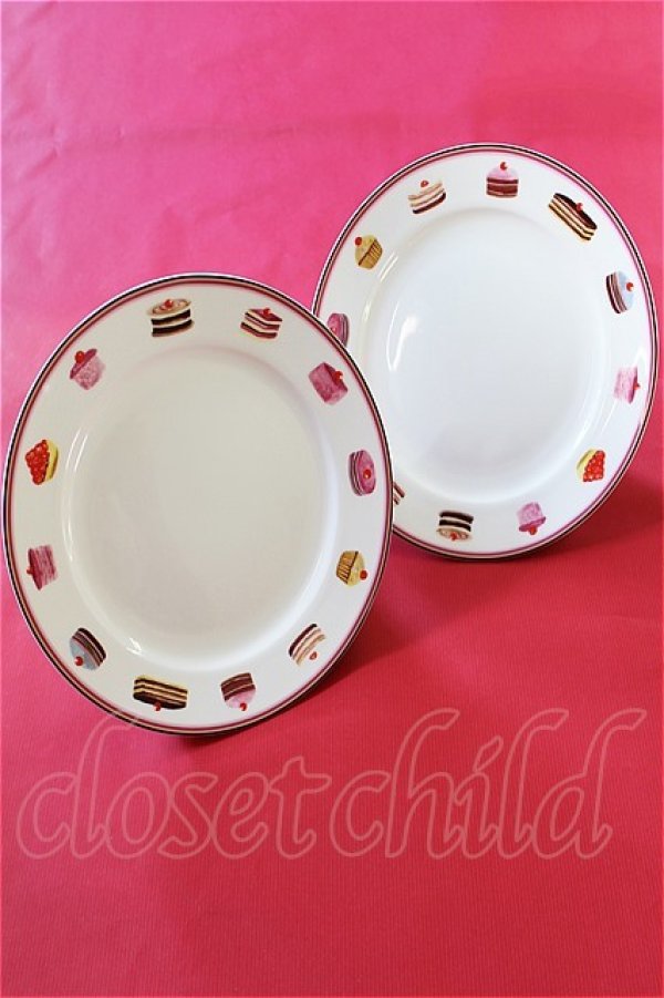 画像1: 【新品】30%off クリストファーヴァイン　ペアケーキプレート a pair of plates cv-009-1 (1)