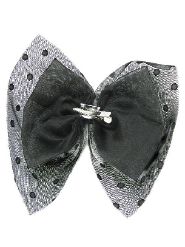 画像2: 【新品】ドットチュール2WAYブローチ&ヘアピン(ブラック/ブラック)brooch/hair pin HA_156_B135 (2)
